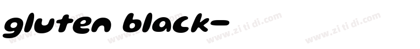 gluten black字体转换